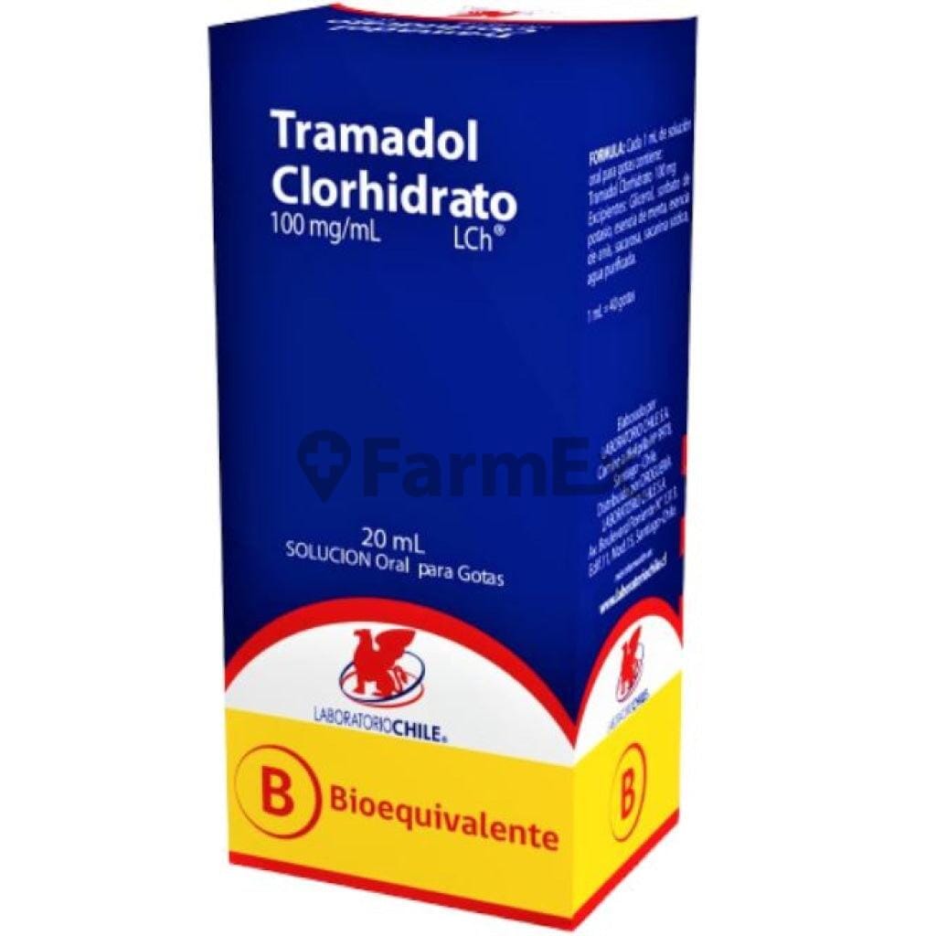 Tramadol Solución Oral Gotas 100 mg / mL x 20 mL susc-1 de 4 meses Farmex-Suscripciones-Persistente